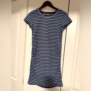 Sonoma Blue and White Striped Midi Dress